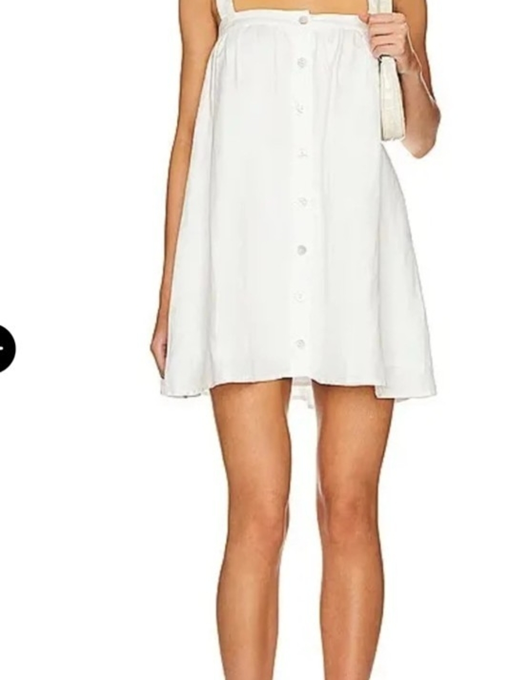 White Button Up Linen Dress
